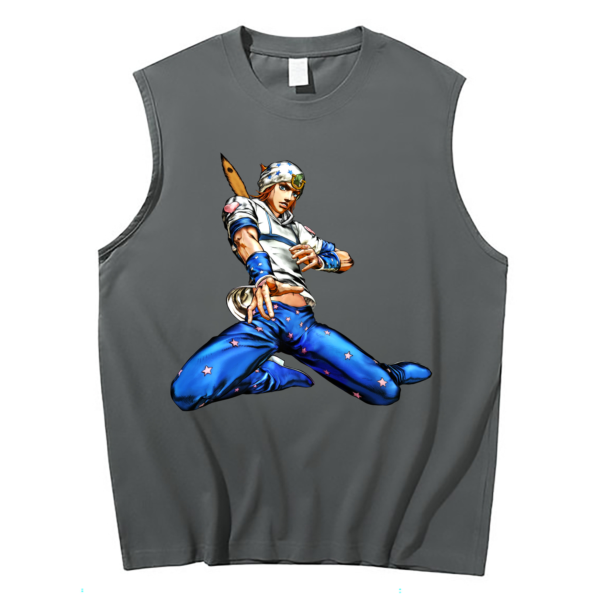 （画像用） ジョジョの奇妙な冒険 ジョナサン?ジョースター JoJo's Bizarre Adventure Jonathan Joestar コットン100％タンクトップ（フロントプリント）